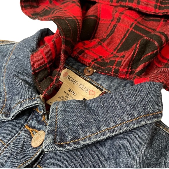 Girls blue denim Jean jacket - Picture 3 of 5